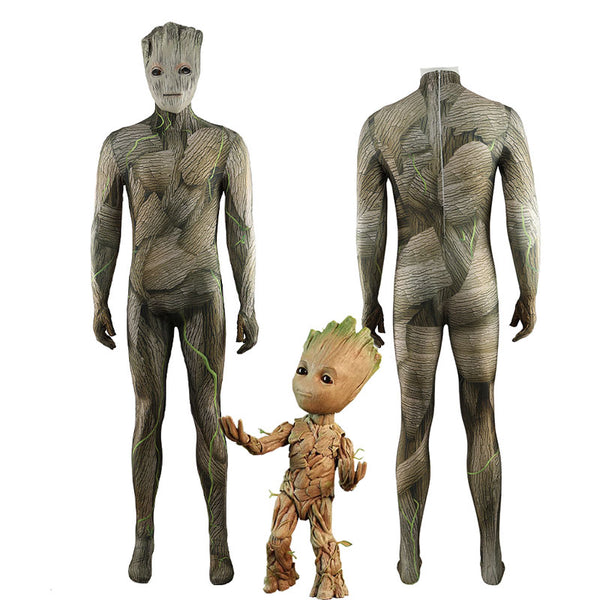 Marvel Guardians of the Galaxy Groot Jumpsuit Cosplay Costumes ...