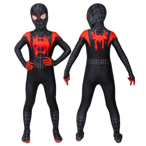 Spider-Man: Into the Spider-Verse Miles Morales Kids Jumpsuit Cosplay Costumes