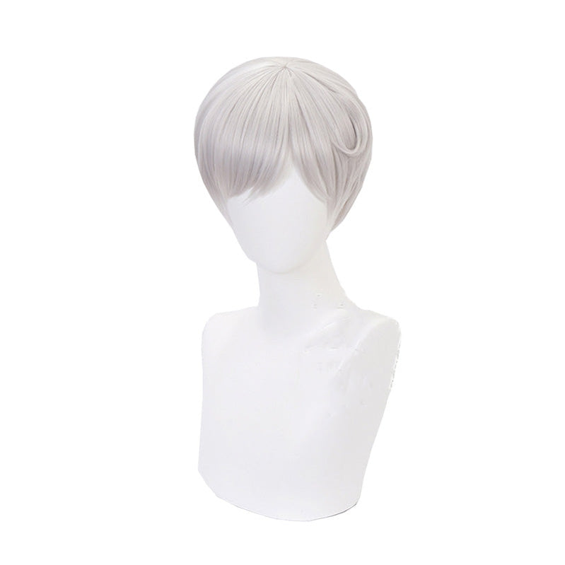 Anime The Promised Neverland Norman Short White Cosplay Wigs - Cosplay Clans