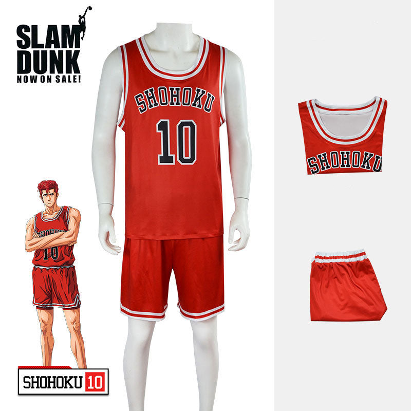 Anime Slam Dunk Hanamichi Sakuragi Basketball Uniform Cosplay Costumes