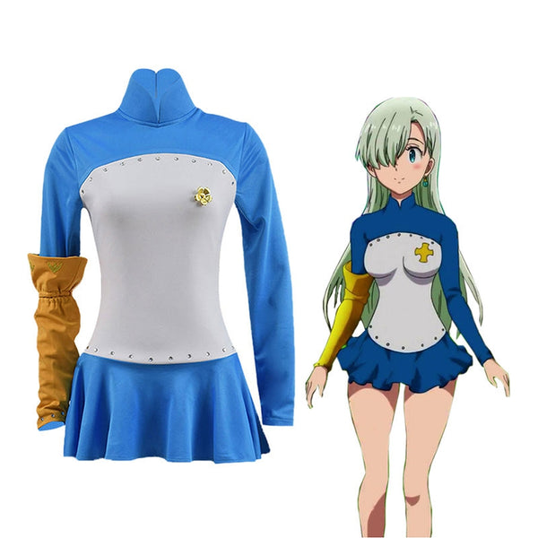 The Seven Deadly Sins Elizabeth Liones Blue Dress Cosplay Costume – Cosplay Clans