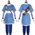 Avatar: The Last Airbender Katara Blue Dress Outfit Cosplay Costumes