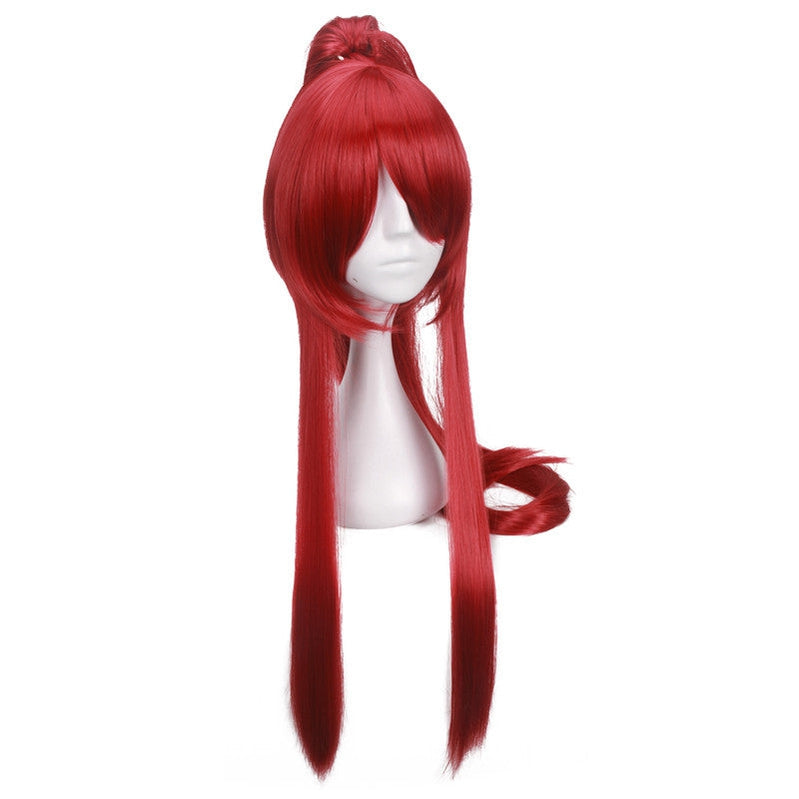 Anime Fairy Tail Erza Scarlet Red Long Cosplay Wigs - Cosplay Clans