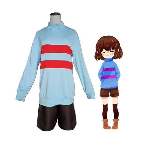 Game Undertale The Protagonist Frisk Cosplay Costume - Cosplay Clans