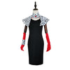 Movie Cruella De Vil Dalmatian Outfits Halloween Cosplay Costumes