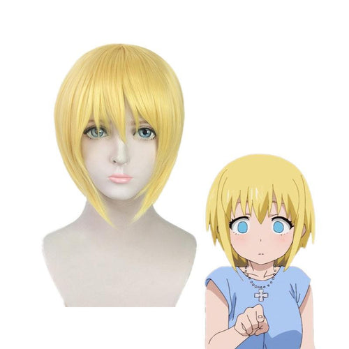 Anime Fire Force Iris Short Blond Cosplay Wigs - Cosplay Clans