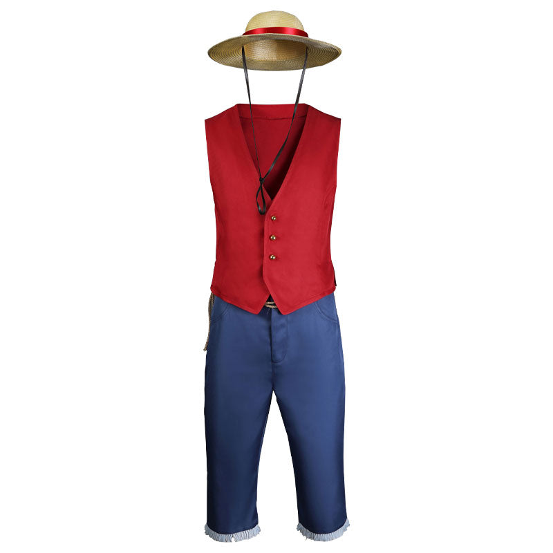 One Piece Monkey D. Luffy Vest Fullset Cosplay Costumes