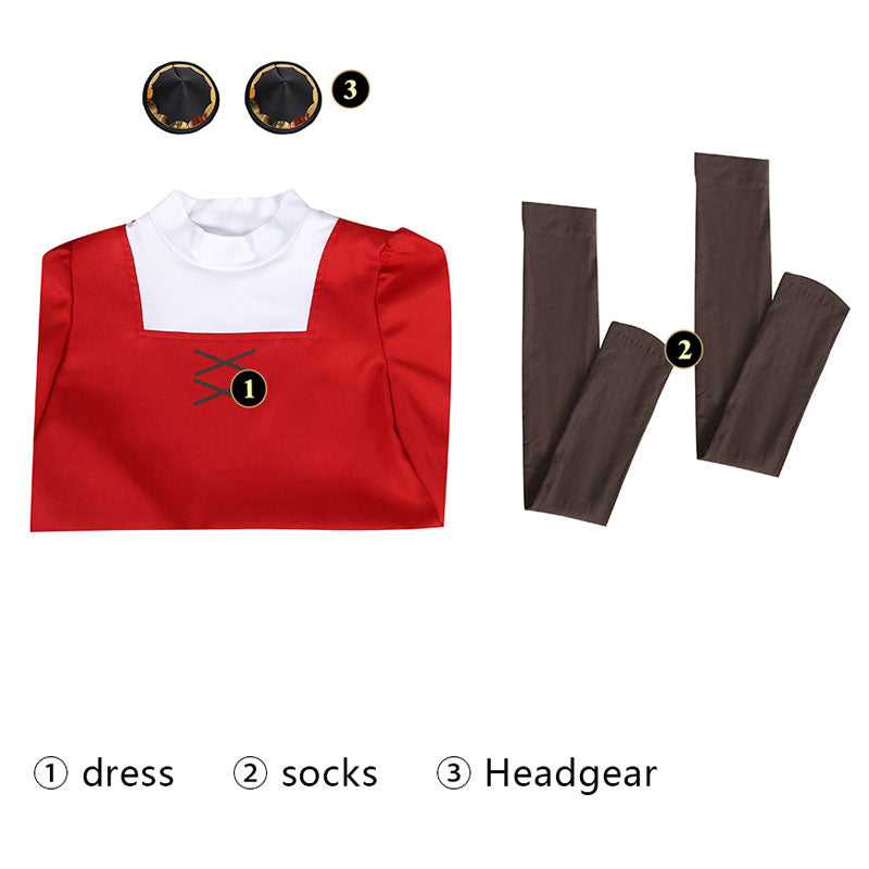 SPY×FAMILY Code White Anya Forger Red Cosplay Costumes