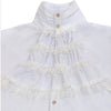 Gothic Ruffled Stand Collar Long Sleeve Men's Tie Shirt Halloween Cosplay Costumes