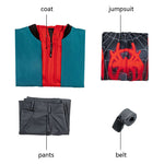 Spider-Man: Into the Spider-Verse Miles Morales Jumpsuit With Coat Fullset Cosplay Costumes