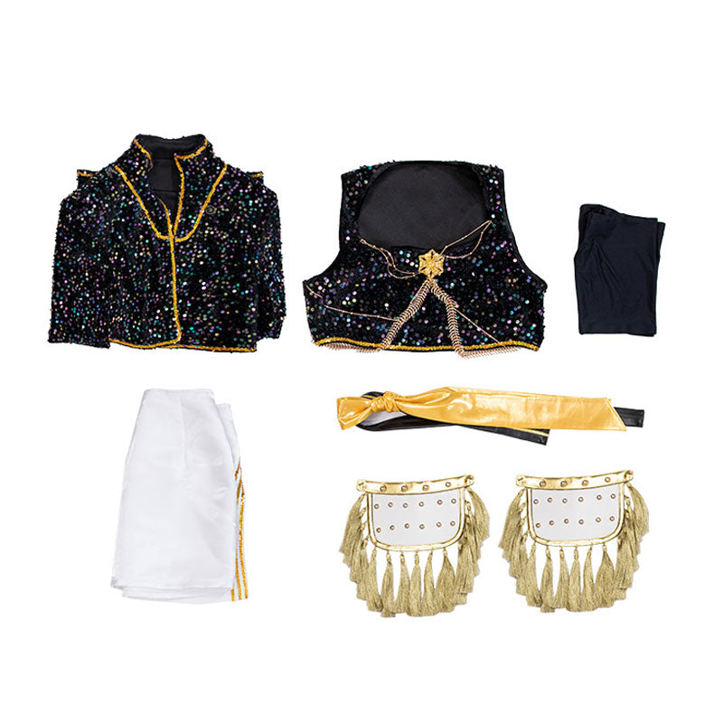 Kpop Demon Hunters Mira Golden Black Dance Outfit Cosplay Costumes