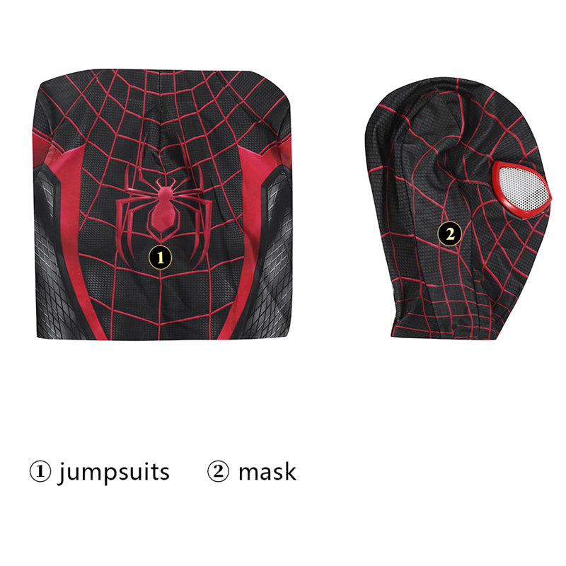 Spiderman PS5 2 Miles Morales Kids Jumpsuit Cosplay Costumes