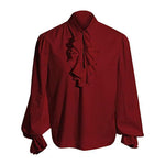 European Style Medieval Victorian Steampunk Ruffled Shirt Halloween Cosplay Costumes