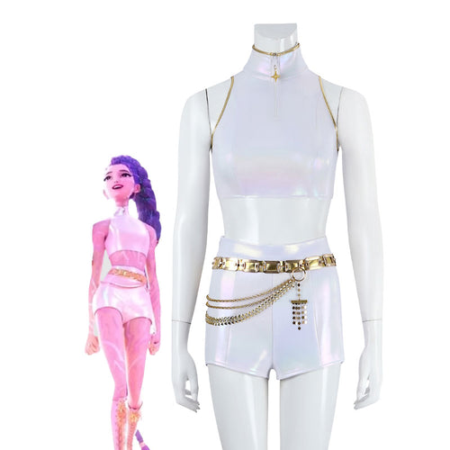 KPop Demon Hunters Rumi White Outfit Cosplay Costumes