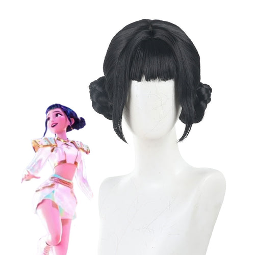 Kpop Demon Hunters Zoey Black Cosplay Wigs