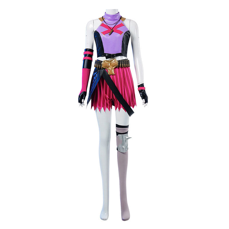 League of Legends LOL Arcane 2 Jinx Purple Suit Cosplay Costume