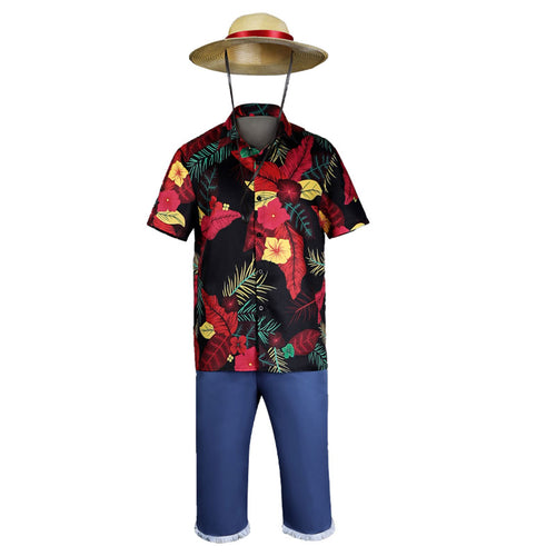 Netflix One Piece Monkey D. Luffy T-Shirt Cosplay Costume