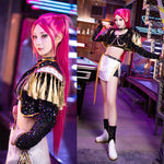 Kpop Demon Hunters Mira Golden Black Dance Outfit Cosplay