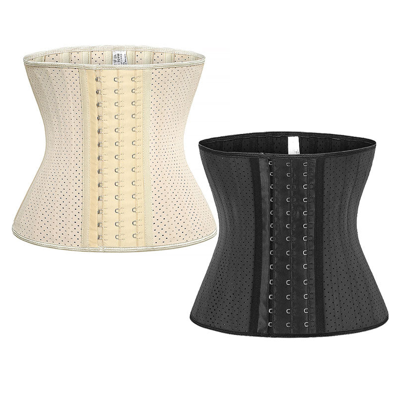 Steel-boned Postpartum Tummy-control Punching Breathable Rubber Corset Cosplay Costumes