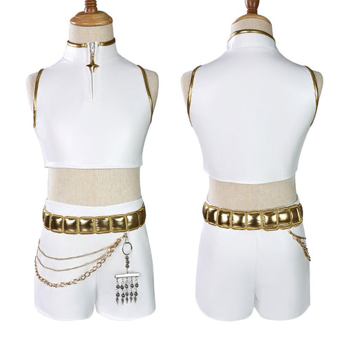 KPop Demon Hunters Rumi Children's White Cosplay Costumes