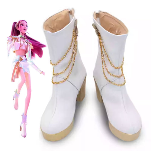 KPop Demon Hunters Mira White Cosplay Shoes