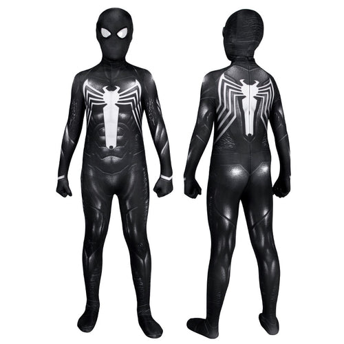 Marvel's Spiderman 2 Venom Black Suit Kids Jumpsuits Cosplay Costume