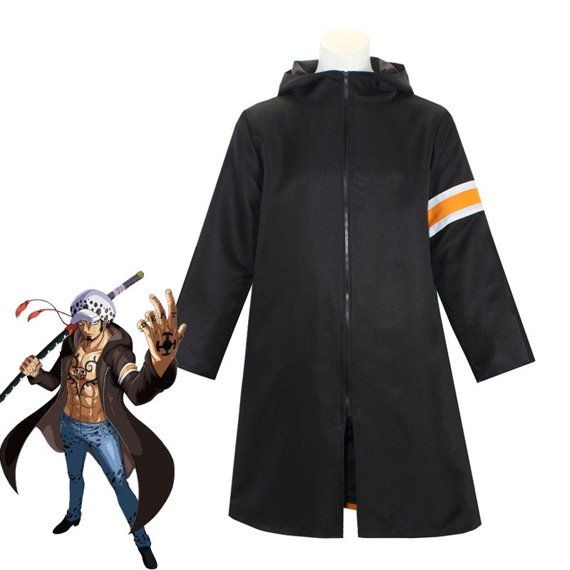 Anime One Piece Dressrosa Arc Trafalgar Law Robe Cosplay Costume