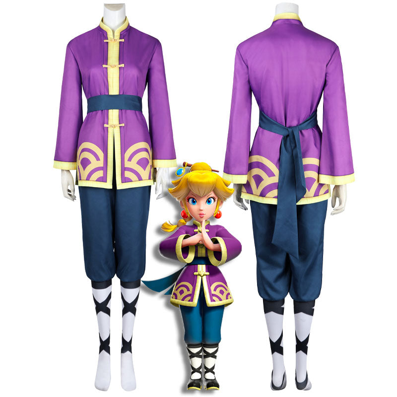 Princess Peach Showtime Kung Fu Peach Cosplay Costumes