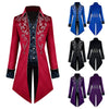 European Halloween Retro Mid-Length Punk Men's Silver-Edge Tuxedo Cosplay Costumes