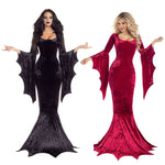 Gothic Witch Ghost Bride Vampire Masquerade Dress Halloween Cosplay Costumes