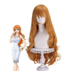 Anime One Piece Nami Light Brown Long Cosplay Wigs