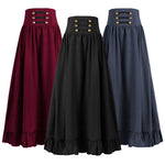 European Medieval Retro Gothic Lace Waist Lace Skirt Halloween Cosplay Costumes