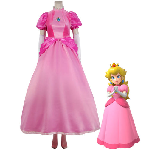 The Super Mario Bros. Movie 2023 Princess Peach Cosplay Costumes