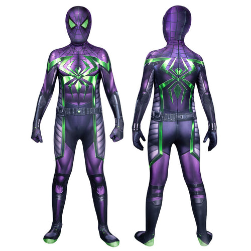 Marvel's Spider-Man Miles Morales Purple Reign Suit Kids Jumpsuits Cosplay Costume