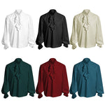 European Style Medieval Victorian Steampunk Ruffled Shirt Halloween Cosplay Costumes
