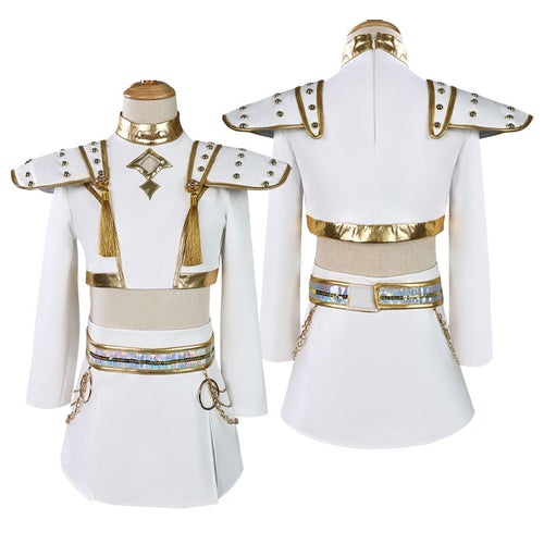 KPop Demon Hunters Zoey Children's White Cosplay Costumes