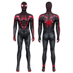 Spider-Man 2 PS5 Miles Morales Black Jumpsuit Cosplay Costumes