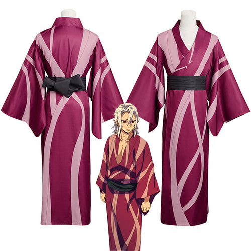 Anime Demon Slayer Kimetsu no Yaiba Tengen Uzui Kimono Cosplay Costumes