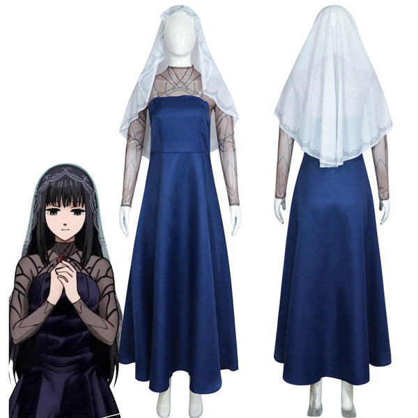 Sakamoto Days Osaragi Women Blue Dress Outfit Carnival Halloween Cosplay Costume