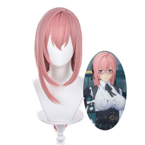 Game Zenless Zone Zero Tsukishiro Yanagi Pink Cosplay Wig