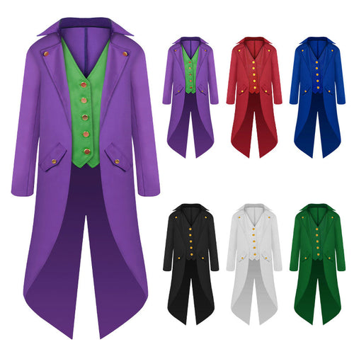 European Style Medieval Retro Punk Children's Tuxedo Cosplay Costumes
