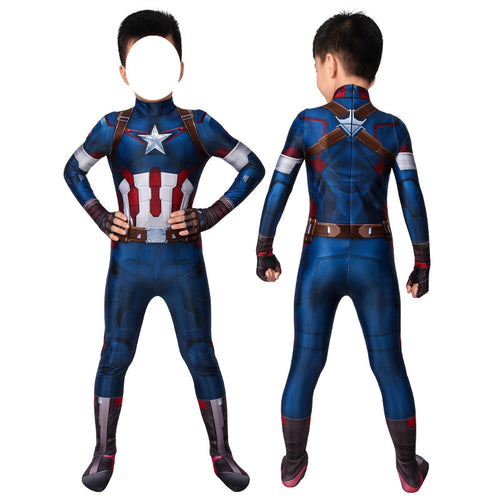 Avengers: Age of Ultron Captain America Kids Jumpsuit Cosplay Costumes