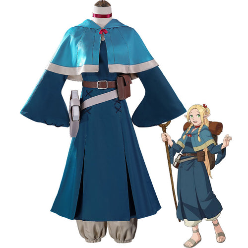 Delicious in Dungeon Marcille Donato Cosplay Costumes With Bags