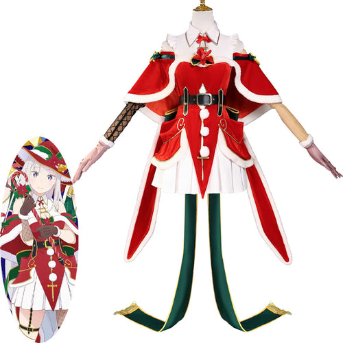 Re: Zero Starting Life in Another World Emilia Christmas Cosplay Costumes