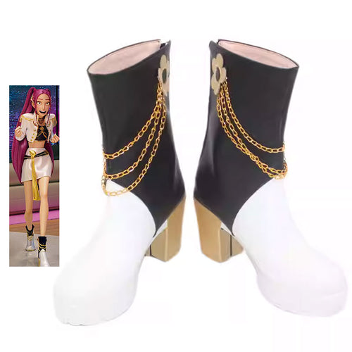 KPop Demon Hunters Mira Black Cosplay Shoes