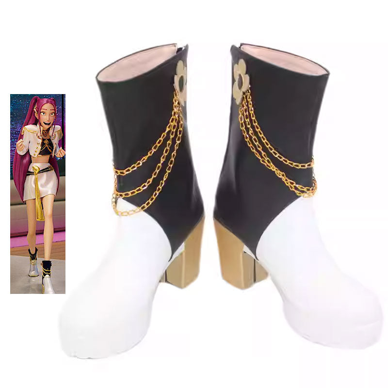 KPop Demon Hunters Mira Black Cosplay Shoes