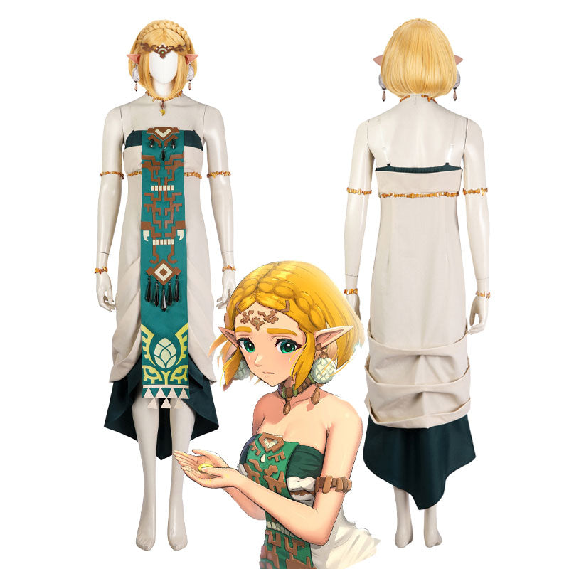The Legend of Zelda: Tears of The Kingdom Zelda Princess Fullset Cosplay Costumes The Legend of Zelda: Tears of The Kingdom Zelda Princess Fullset Cosplay Costumes