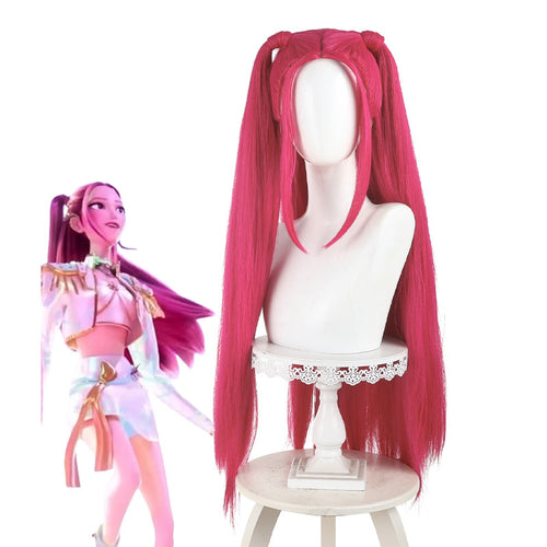 Kpop Demon Hunters Mira Plum Pink Cosplay Wigs