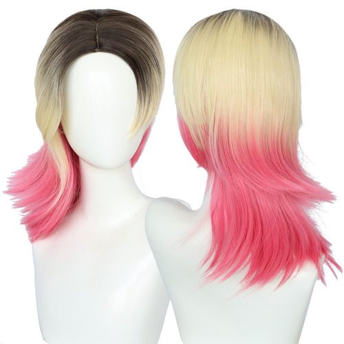 Spider-Man: Across The Spider-Verse Gwen Stacy DeepPink Gradient Cosplay Wigs