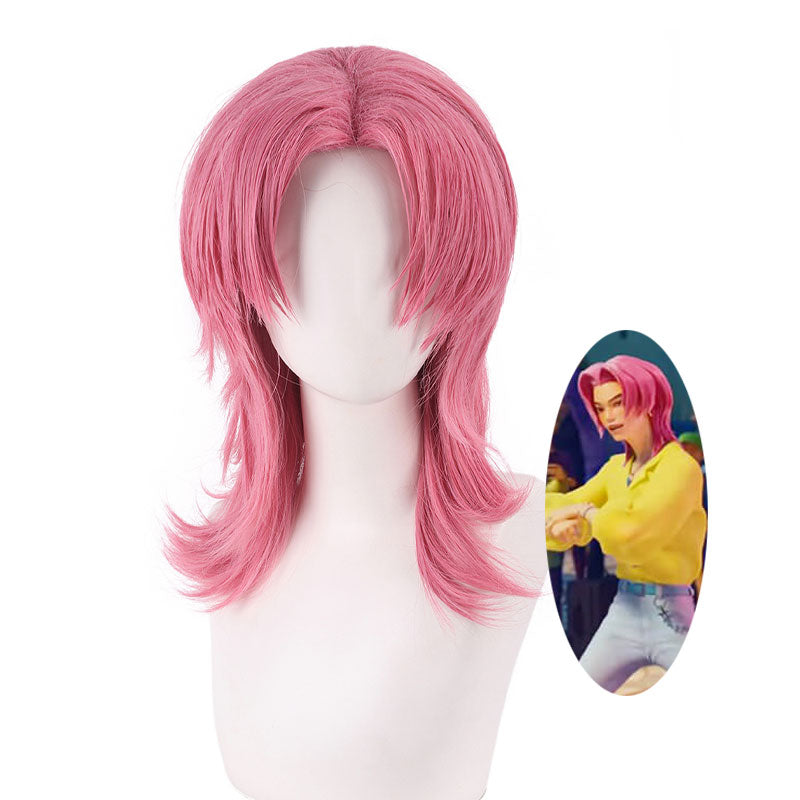 KPop Demon Hunters Saja Boys Romance Saja Pink Cosplay Wigs